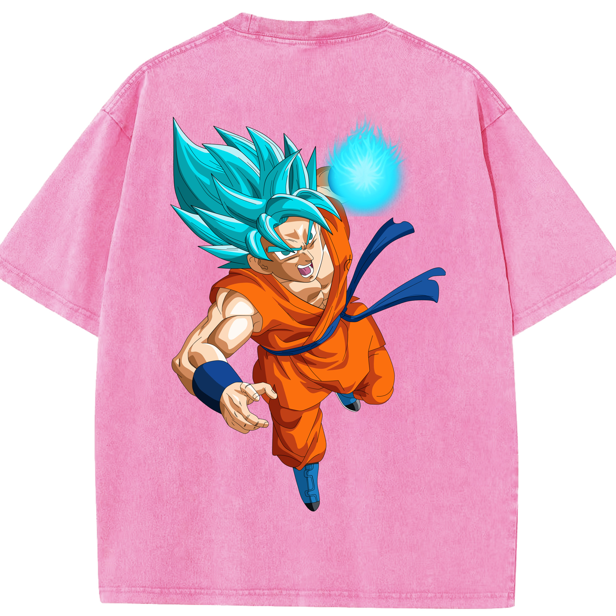（画像用） ドラゴンボール 孫悟空（そん ごくう）Son Goku カカロット DRAGON BALL Kakarotto 綿100% ヴィンテージ風 半袖Tシャツ（背面プリント）